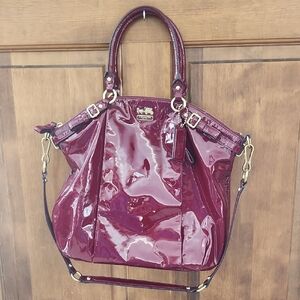 Madison Lindset Patent Leather Coach Bag